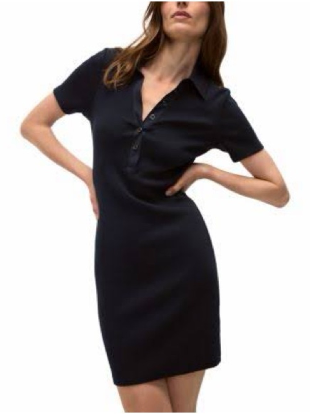 Veronica Beard Bailey Polo Dress - Black - Size L